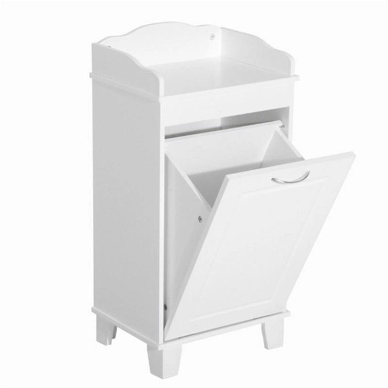 Meuble de rangement de salle de bain blanc autoportant