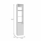 Meuble de salle de bain à linge rectangulaire à 2 étagères chêne clair/noir/blanc