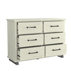Commode spacieuse et élégante à 6 tiroirs, largeur extra de 52 po