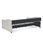 Lit de repos Queen Size avec tiroirs, canapé-lit capitonné