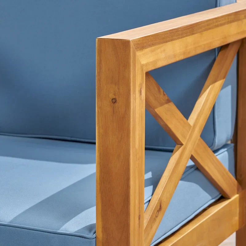 Ensemble de conversation d'extérieur Brava 6 pièces en bois d'acacia par Christopher Knight Home