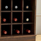 Meuble bar à café de ferme avec casier à vin et porte de grange