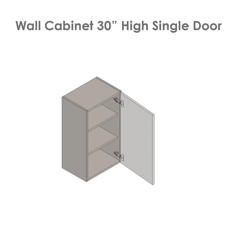 Armoire murale 9 x 30 - Porte simple - Grise - 9 x 30 x 12