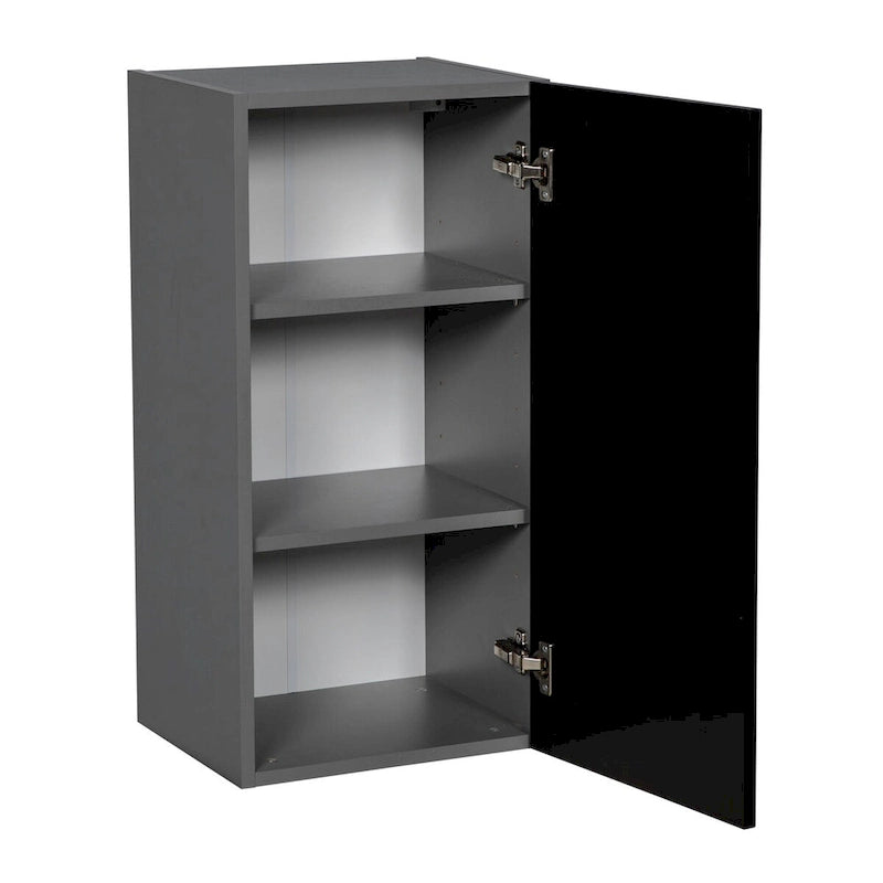 Armoire murale 9 x 30 - Porte simple - Grise - 9 x 30 x 12