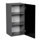 Armoire murale 9 x 30 - Porte simple - Grise - 9 x 30 x 12