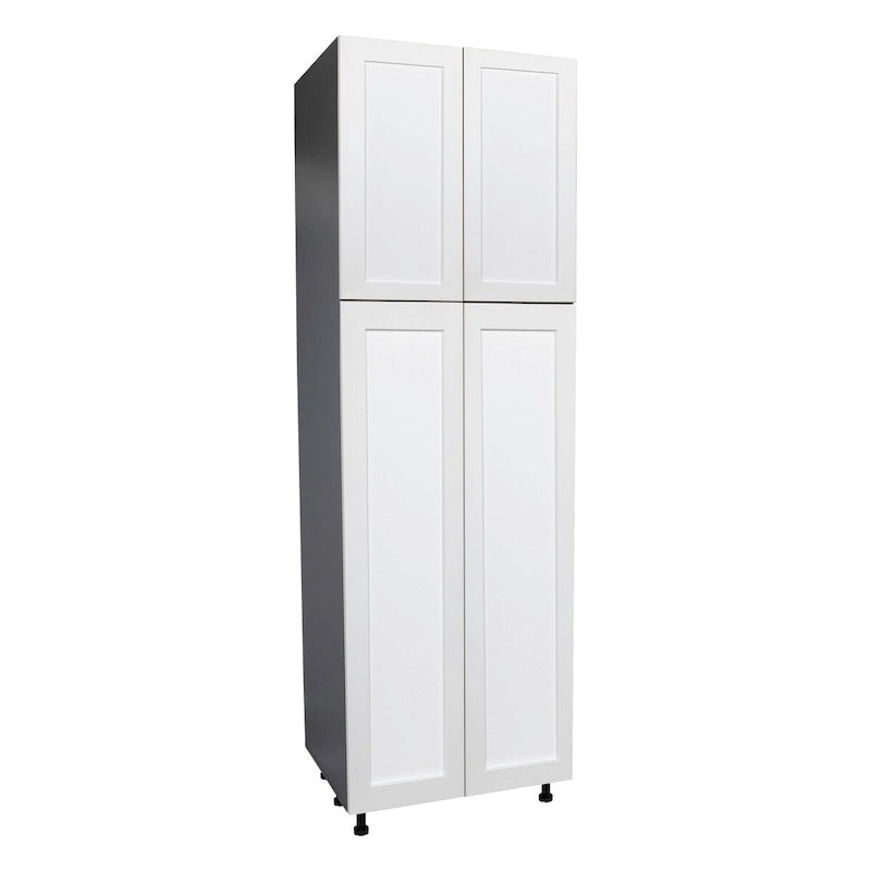 Meuble utilitaire 24 x 90 à quatre portes – Gris – 24 x 90 x 23 3/8