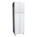 Meuble utilitaire 24 x 90 à quatre portes – Gris – 24 x 90 x 23 3/8