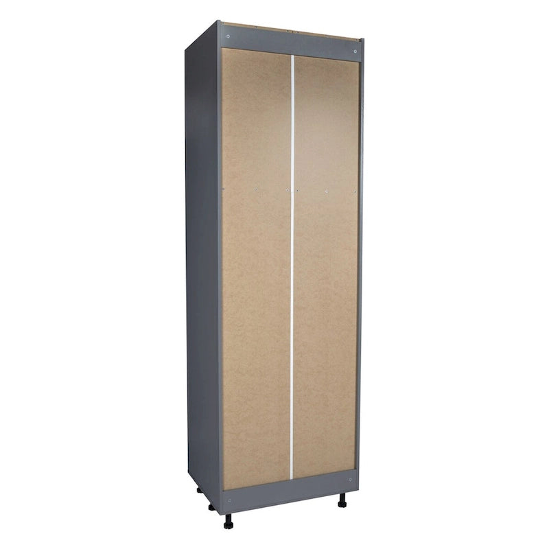 Meuble utilitaire 24 x 90 à quatre portes – Gris – 24 x 90 x 23 3/8
