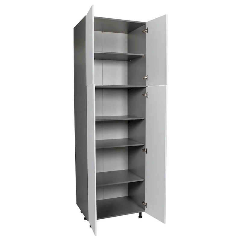 Meuble utilitaire 24 x 90 à quatre portes – Gris – 24 x 90 x 23 3/8