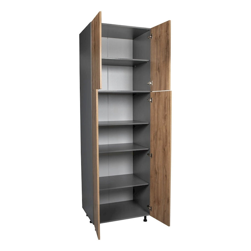 Meuble utilitaire 24 x 90 à quatre portes – Gris – 24 x 90 x 23 3/8