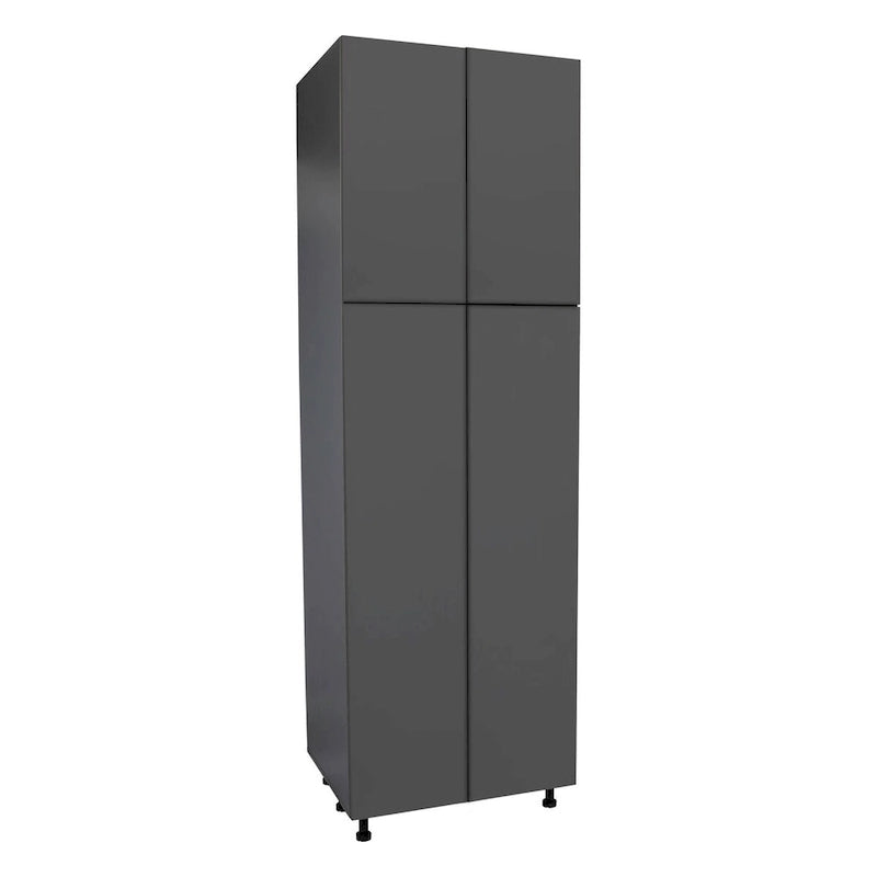 Meuble utilitaire 24 x 90 à quatre portes – Gris – 24 x 90 x 23 3/8