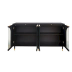 Meuble d'appoint – Buffet noir en bois avec espace de rangement – N/A