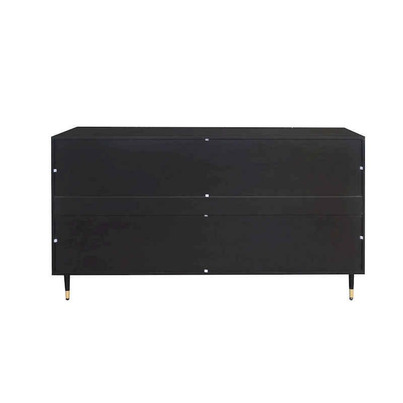 Meuble d'appoint – Buffet noir en bois avec espace de rangement – N/A