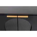 Meuble d'appoint – Buffet noir en bois avec espace de rangement – N/A