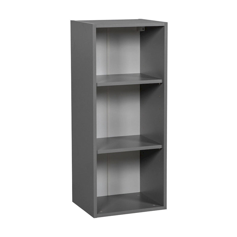 Meuble haut 9 x 36 - Porte simple - Gris - 9 x 36 x 12