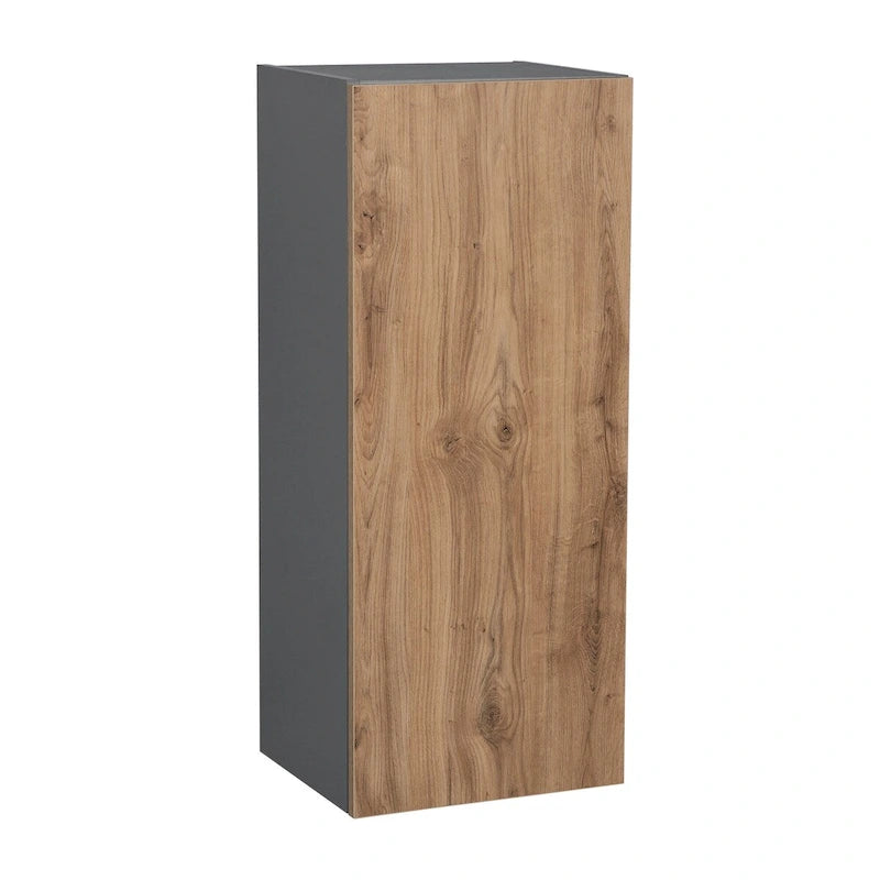Meuble haut 9 x 36 - Porte simple - Gris - 9 x 36 x 12