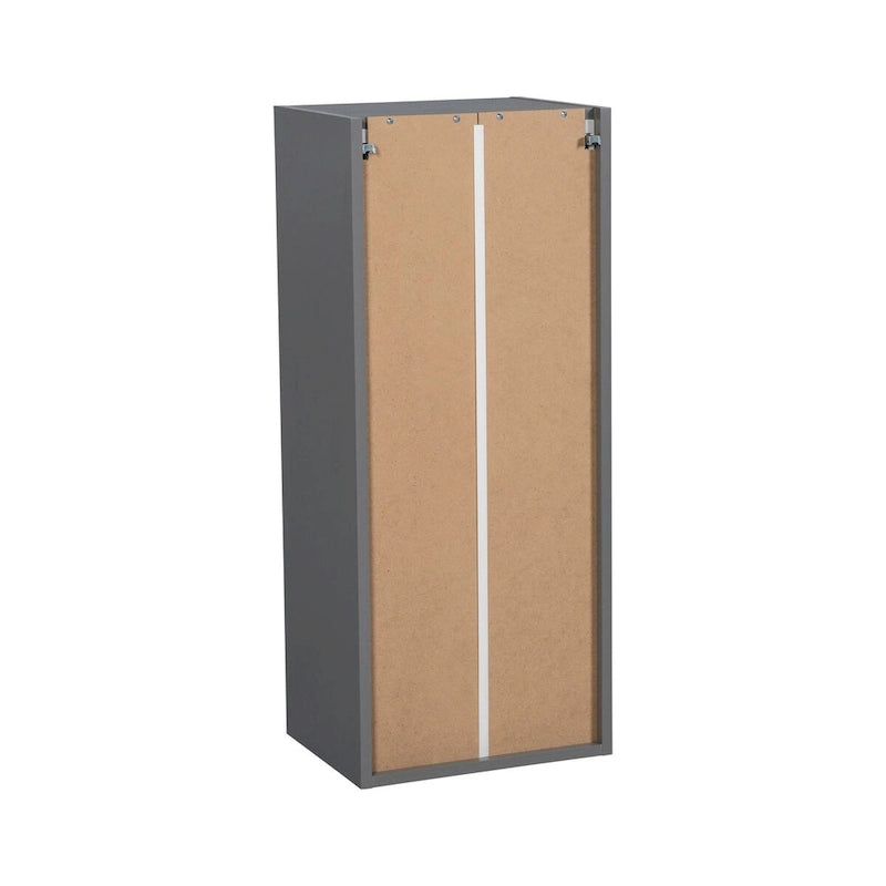 Meuble haut 9 x 36 - Porte simple - Gris - 9 x 36 x 12