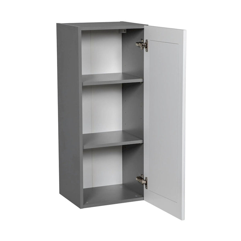 Meuble haut 9 x 36 - Porte simple - Gris - 9 x 36 x 12