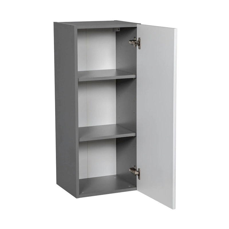 Meuble haut 9 x 36 - Porte simple - Gris - 9 x 36 x 12
