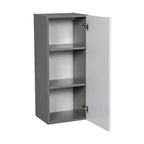 Meuble haut 9 x 36 - Porte simple - Gris - 9 x 36 x 12