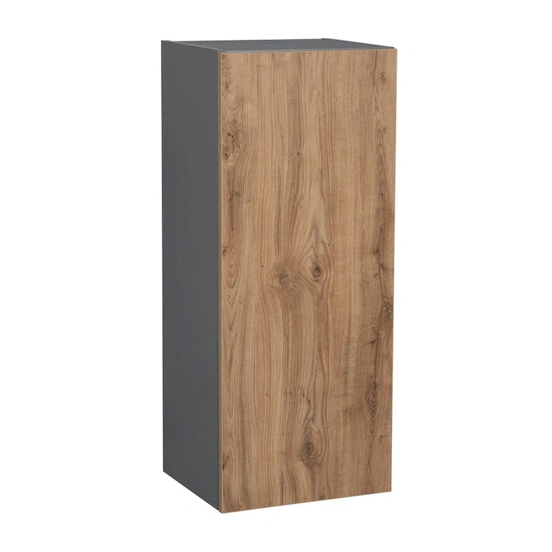 Meuble haut 9 x 36 - Porte simple - Gris - 9 x 36 x 12