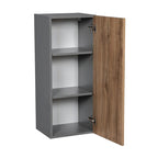 Meuble haut 9 x 36 - Porte simple - Gris - 9 x 36 x 12