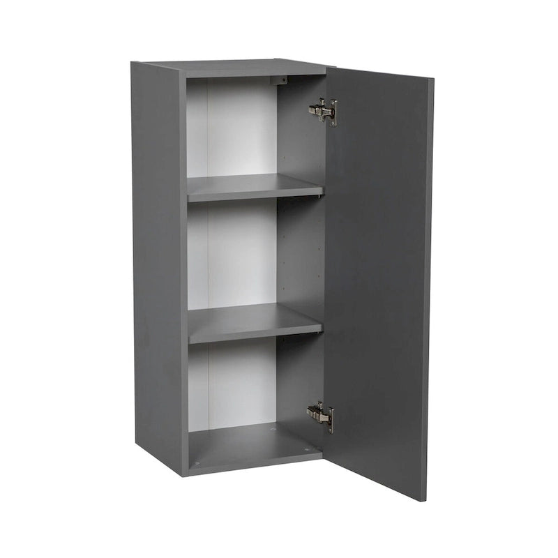 Meuble haut 9 x 36 - Porte simple - Gris - 9 x 36 x 12