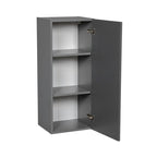 Meuble haut 9 x 36 - Porte simple - Gris - 9 x 36 x 12