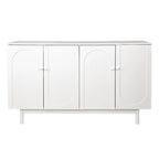 Meuble de rangement à 4 portes intaglio, élégant et fonctionnel, avec pieds en pin