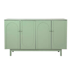 Meuble de rangement à 4 portes intaglio, élégant et fonctionnel, avec pieds en pin