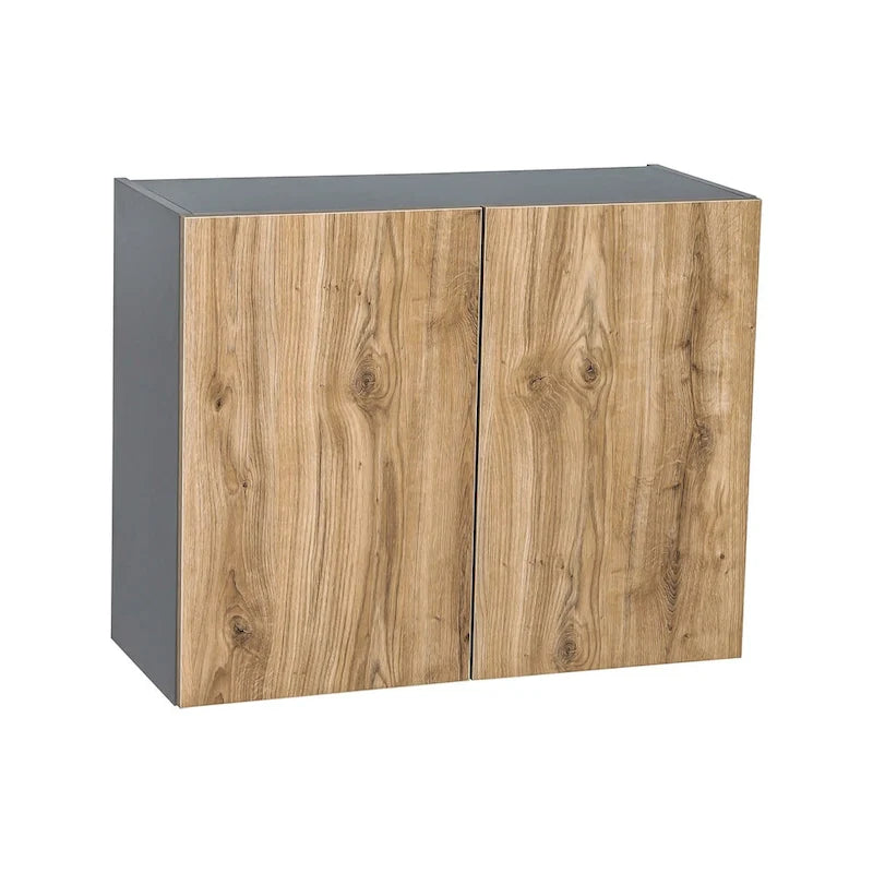 Meuble haut de 36 x 24 - Double porte - Gris - 36 x 24 x 12