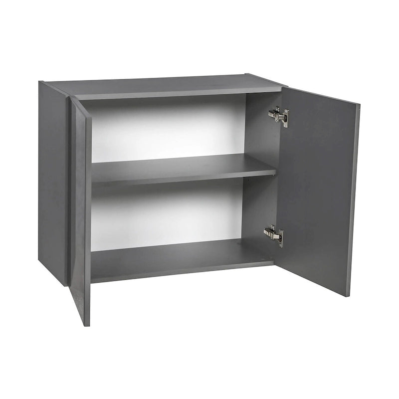 Meuble haut de 36 x 24 - Double porte - Gris - 36 x 24 x 12