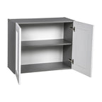 Meuble haut de 36 x 24 - Double porte - Gris - 36 x 24 x 12