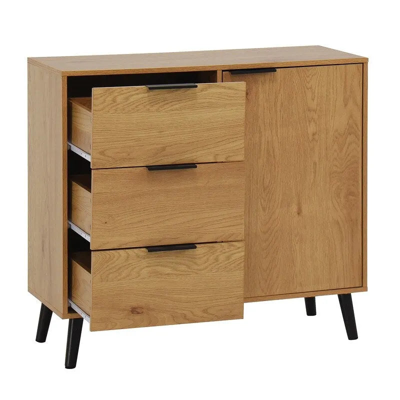 Meuble de rangement avec 3 tiroirs et étagère réglable - S.O.