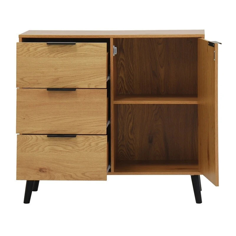 Meuble de rangement avec 3 tiroirs et étagère réglable - S.O.