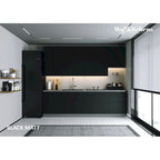 Cuisine Collection Contemporaine Noir & Blanc Brillant Base 9,5 pi de large - 114x24