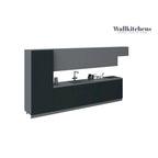 Collection Cuisine Impériale, couleur noire, base de 15 pieds de large - 174x24