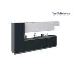 Collection Cuisine Impériale, couleur noire, base de 15 pieds de large - 174x24