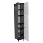 Armoire utilitaire 18 x 96 à double porte - Grise - 18 x 96 x 23 3/8