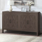 Buffet à chevrons en bois 4 portes