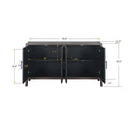 Buffet à chevrons en bois 4 portes
