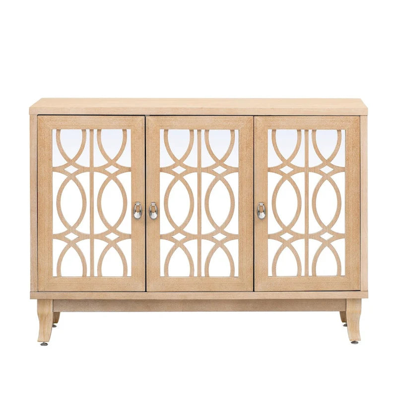 Buffet avec portes vitrées, Buffet 3 portes avec miroir