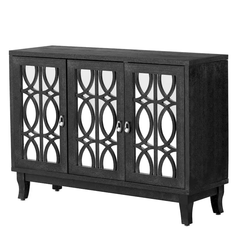 Buffet avec portes vitrées, Buffet 3 portes avec miroir