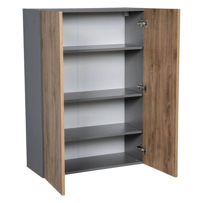 Armoire murale 24 x 42 - Deux portes - Grise - 24 x 42 x 12