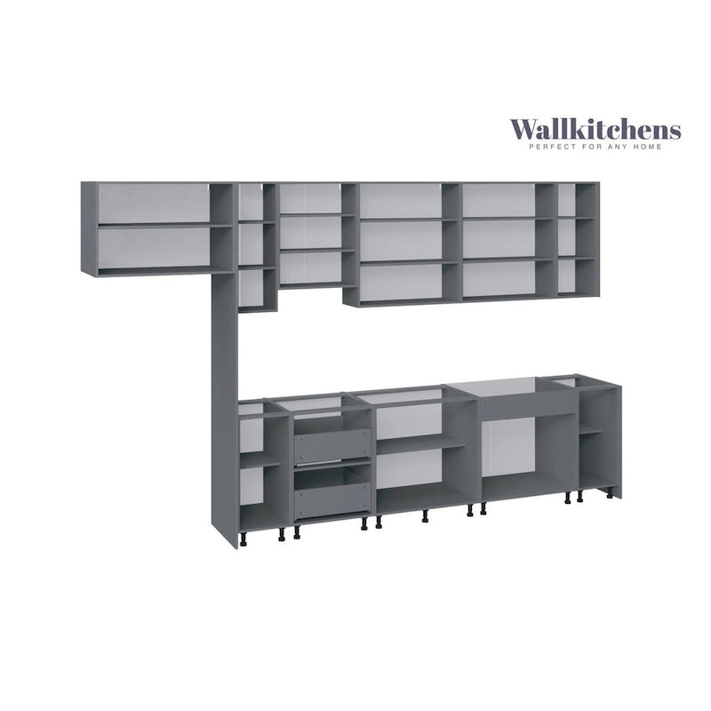 Cuisine Collection Intemporelle Teck Naturel Meuble Bas 3,96 m de large - 157x24