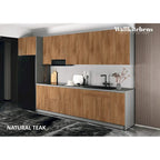 Cuisine Collection Intemporelle Teck Naturel Meuble Bas 3,96 m de large - 157x24