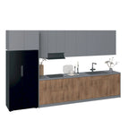 Cuisine Collection Intemporelle Teck Naturel Meuble Bas 3,96 m de large - 157x24