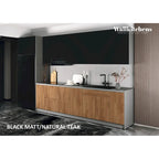 Cuisine Collection Intemporelle Teck Naturel Meuble Bas 3,96 m de large - 157x24