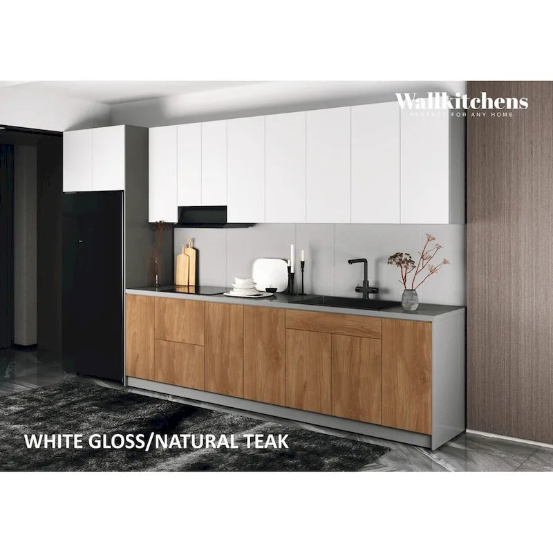 Cuisine Collection Intemporelle Teck Naturel Meuble Bas 3,96 m de large - 157x24