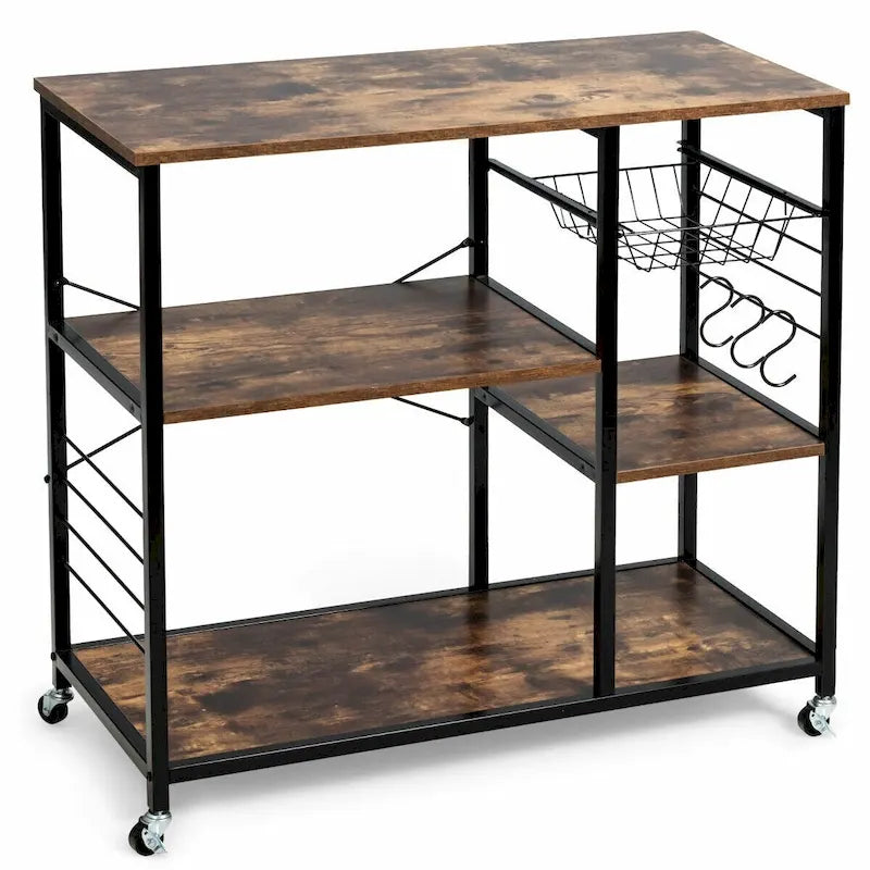 Étagère de rangement de cuisine industrielle roulante pour boulangers